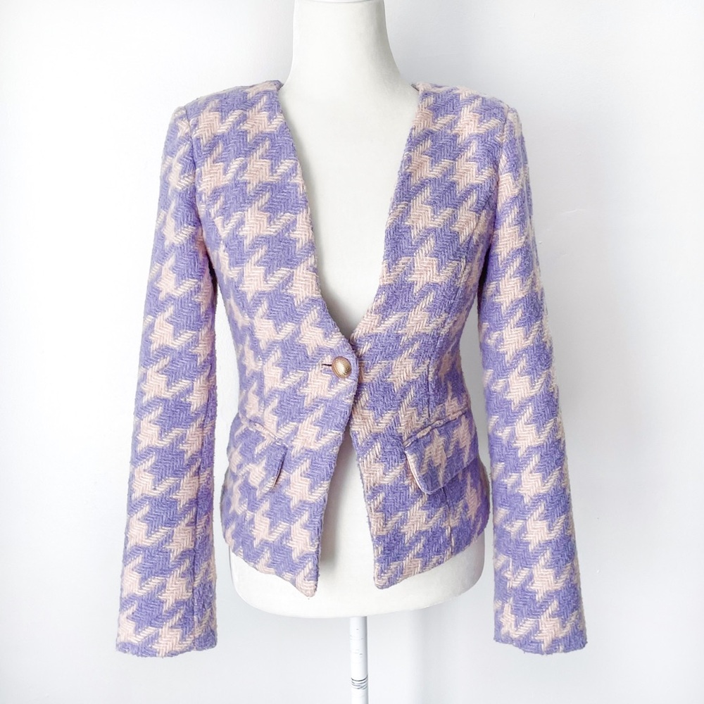 Forever 21 Purple Houndstooth Blazer
